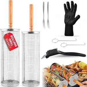 Rolling Grill Basket Removable